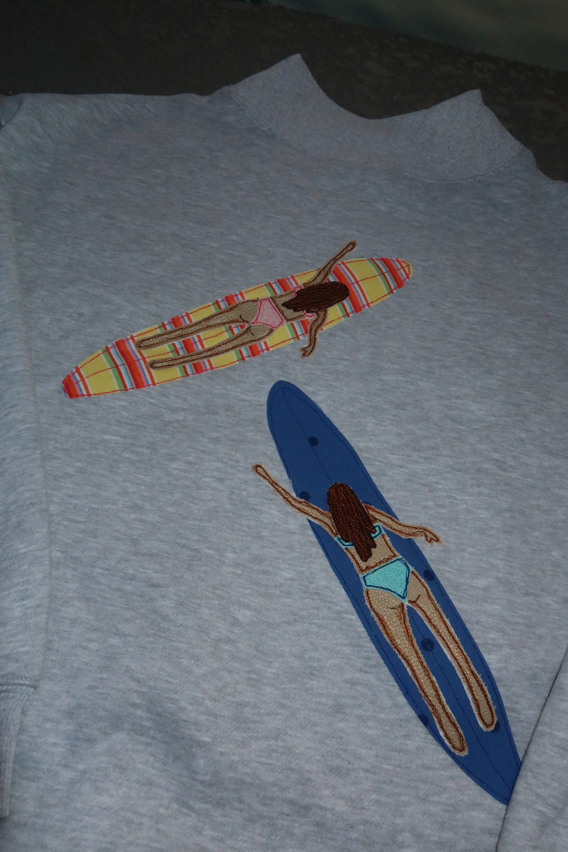 surfer girl mockneck