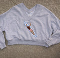 surfer girl cropped sweatshirt
