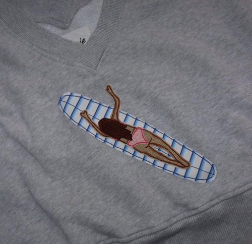 surfer girl cropped sweatshirt